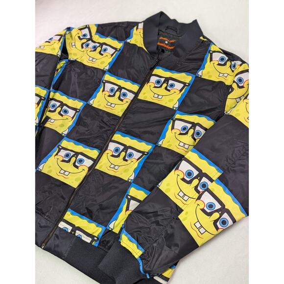 Spongebob Quilted Bomber Jacket XXL By Members Only & Nickelodeon - Picture 4 of 13